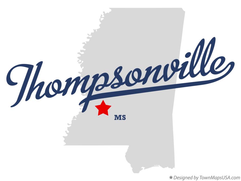 Map of Thompsonville Mississippi MS