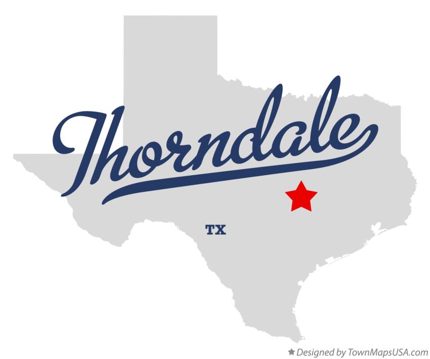 Map of Thorndale Texas TX