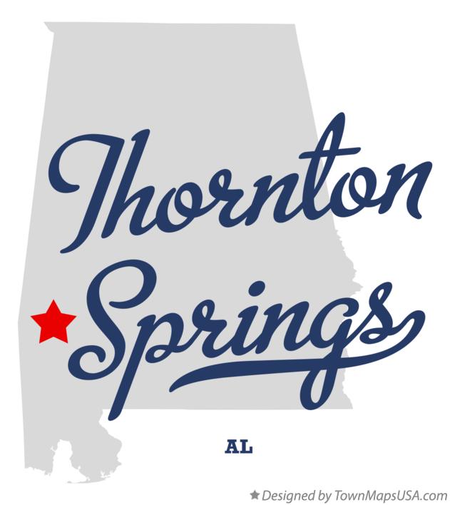 Map of Thornton Springs Alabama AL