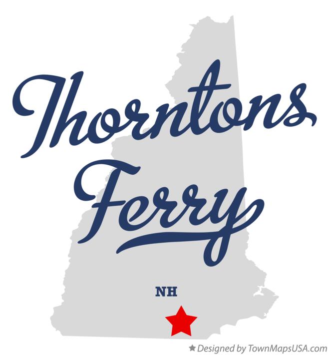 Map of Thorntons Ferry New Hampshire NH