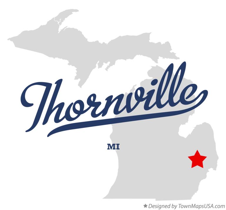 Map of Thornville Michigan MI