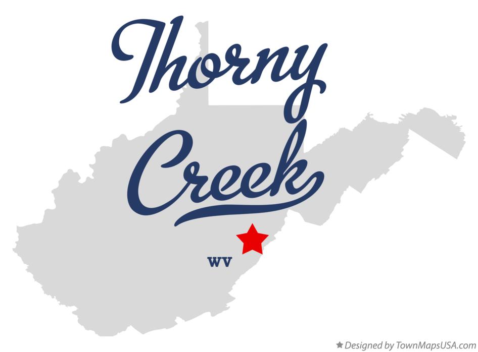 Map of Thorny Creek West Virginia WV