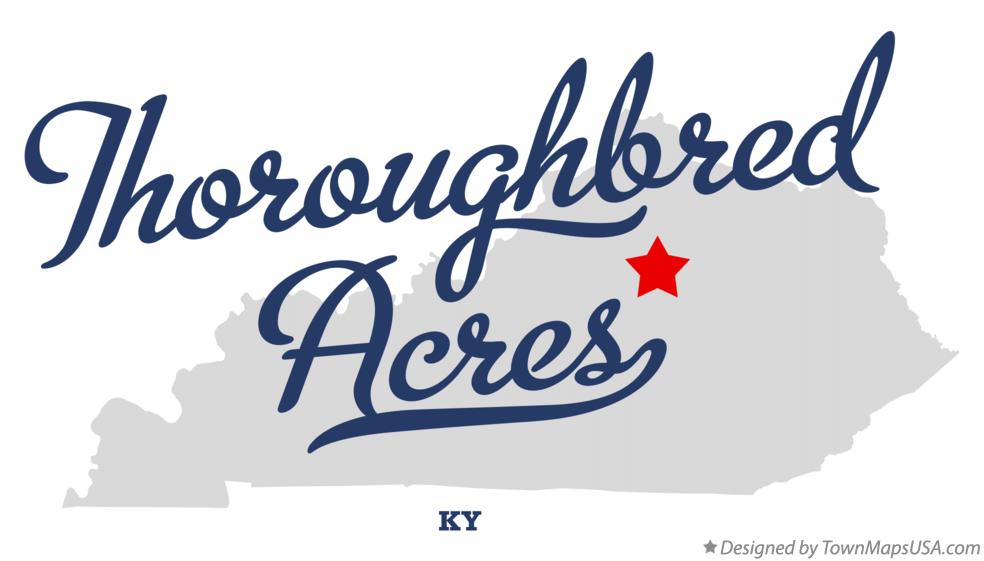 Map of Thoroughbred Acres Kentucky KY
