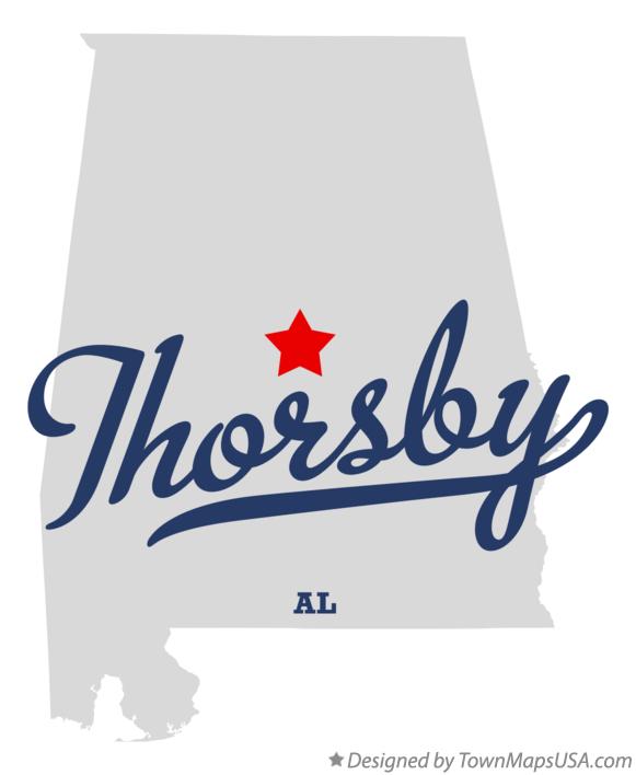 Map of Thorsby Alabama AL