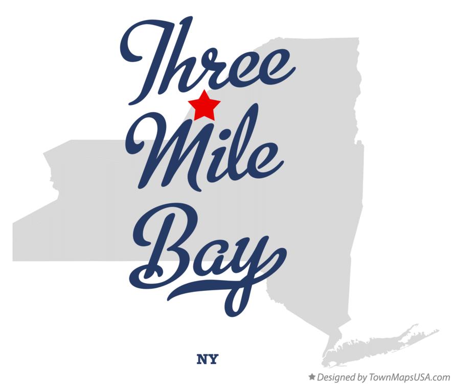 Map of Three Mile Bay New York NY