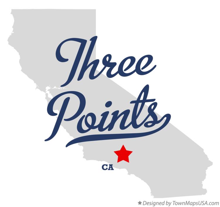 Map of Three Points California CA