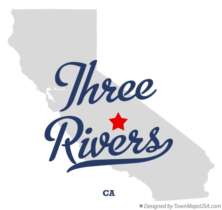 Map of Three Rivers California CA