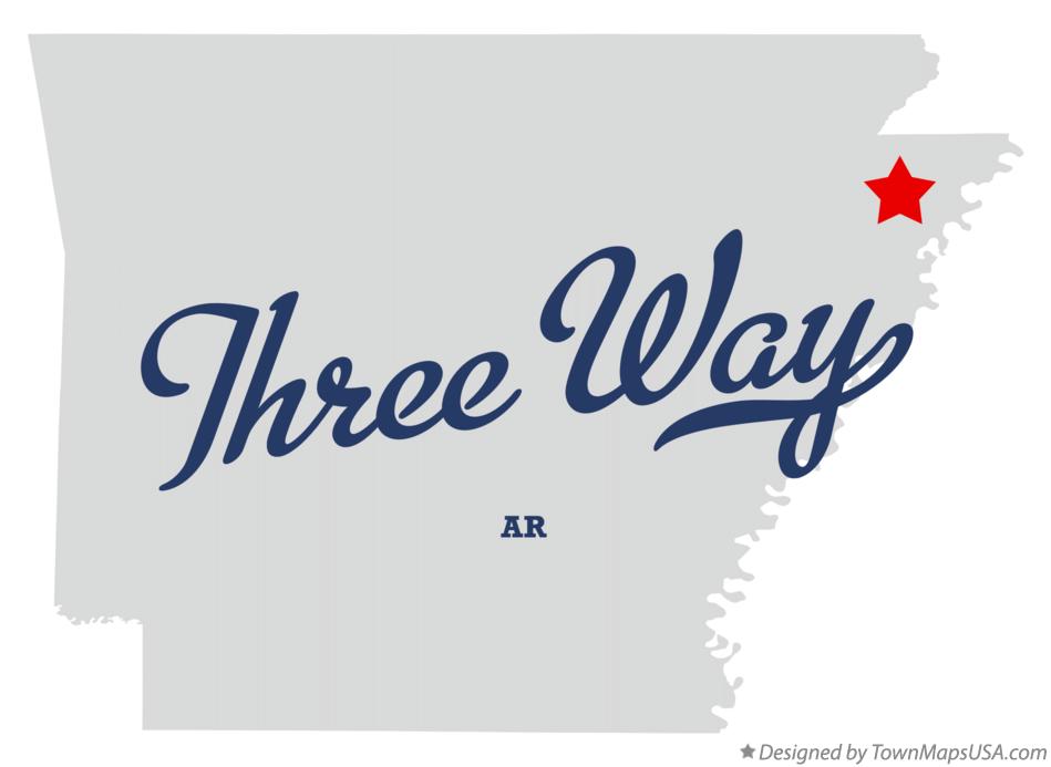 Map of Three Way Arkansas AR