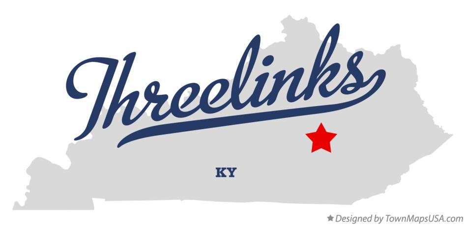 Map of Threelinks Kentucky KY