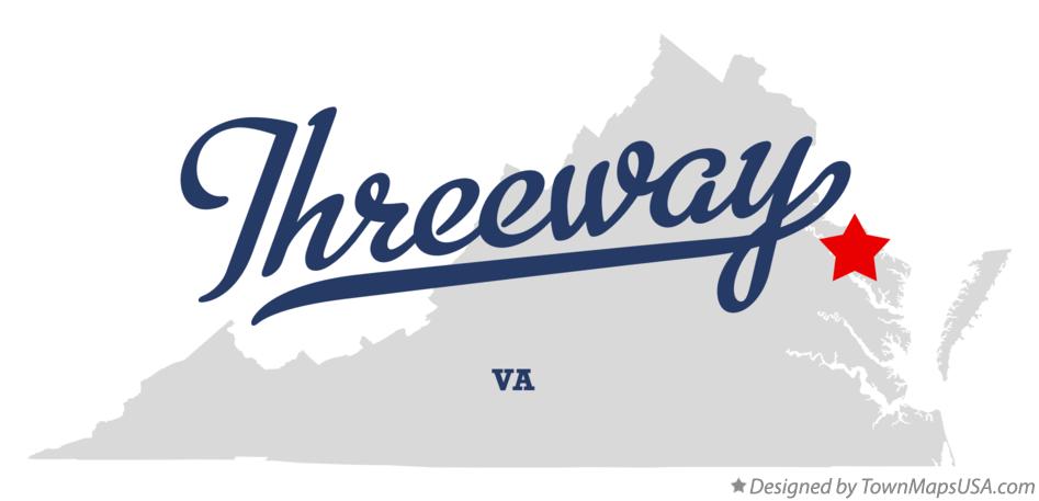 Map of Threeway Virginia VA