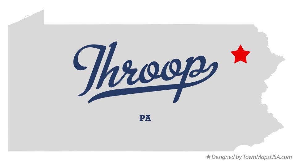 Map of Throop Pennsylvania PA