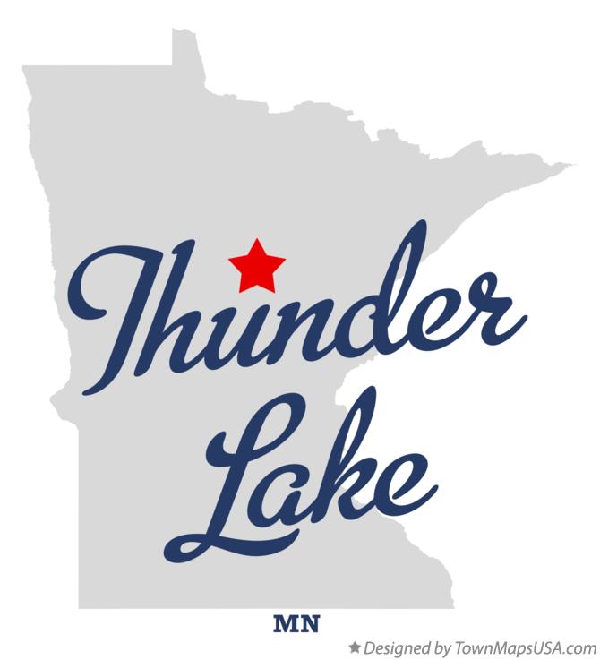 Map of Thunder Lake Minnesota MN