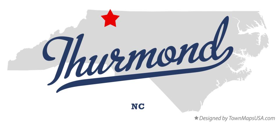 Map of Thurmond North Carolina NC