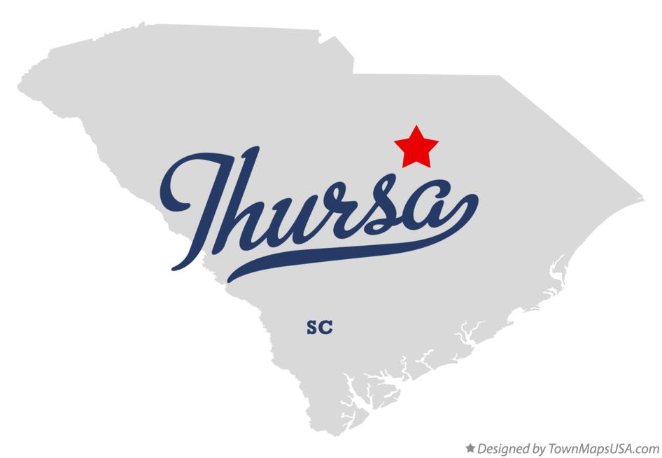 Map of Thursa South Carolina SC