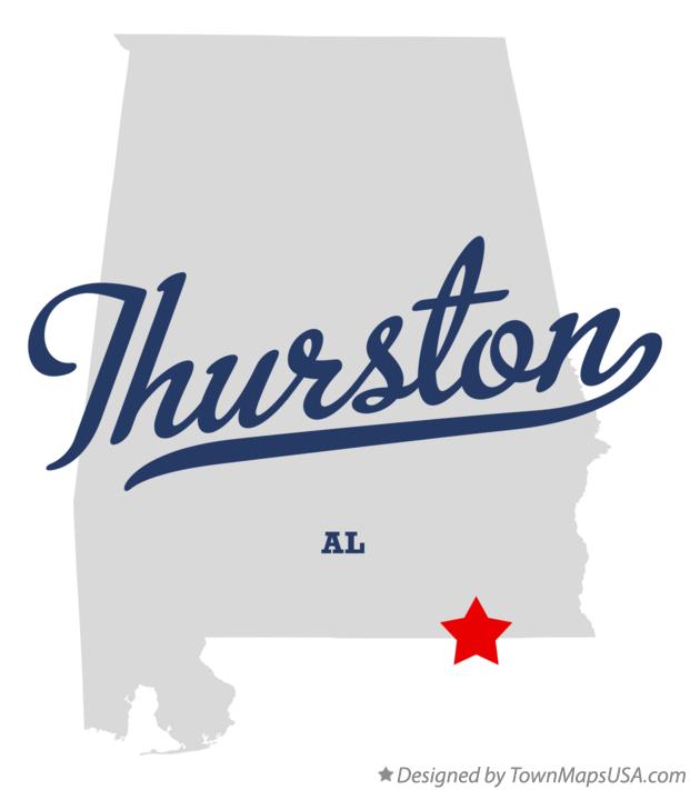 Map of Thurston Alabama AL