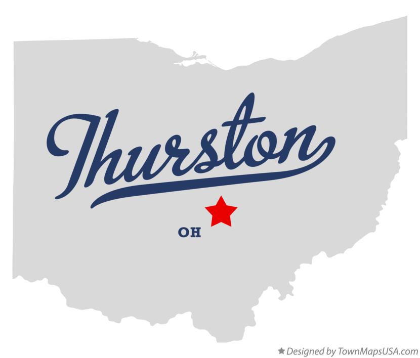 Map of Thurston Ohio OH