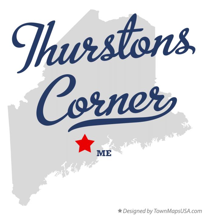 Map of Thurstons Corner Maine ME