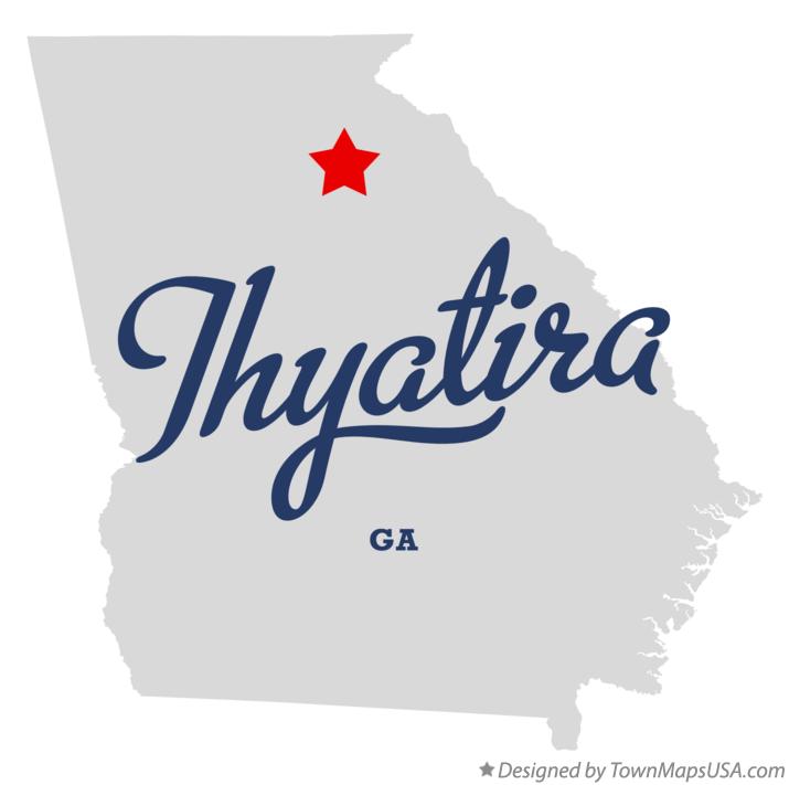 Map of Thyatira Georgia GA