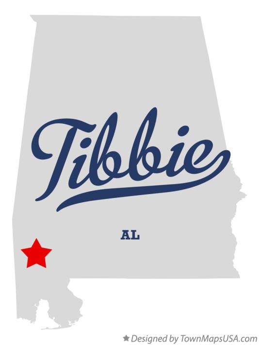 Map of Tibbie Alabama AL