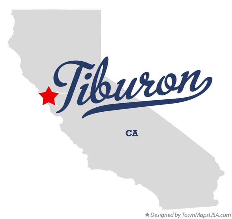 Map of Tiburon California CA