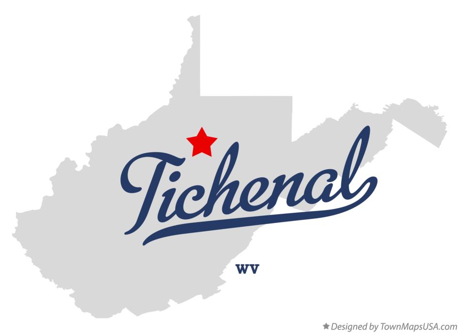 Map of Tichenal West Virginia WV
