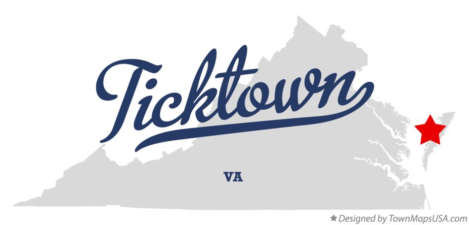 Map of Ticktown Virginia VA