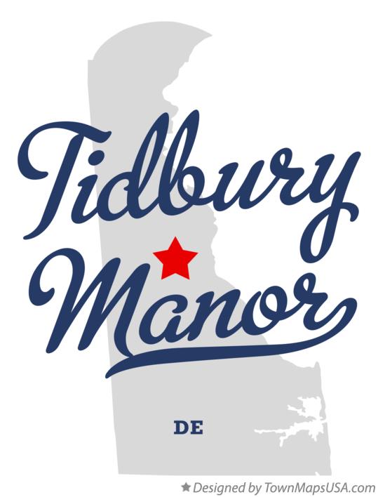 Map of Tidbury Manor Delaware DE