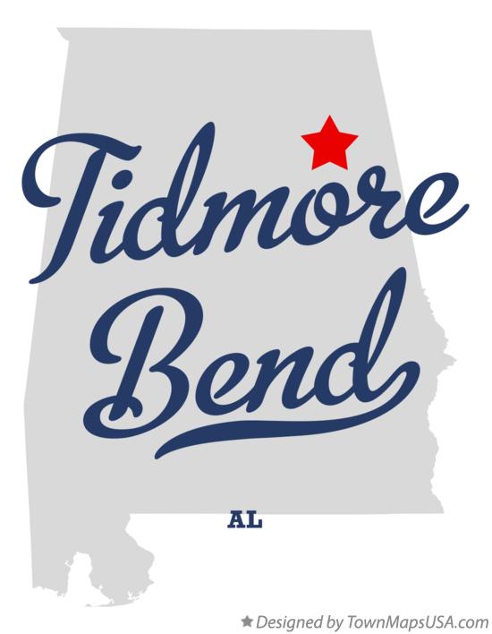 Map of Tidmore Bend Alabama AL