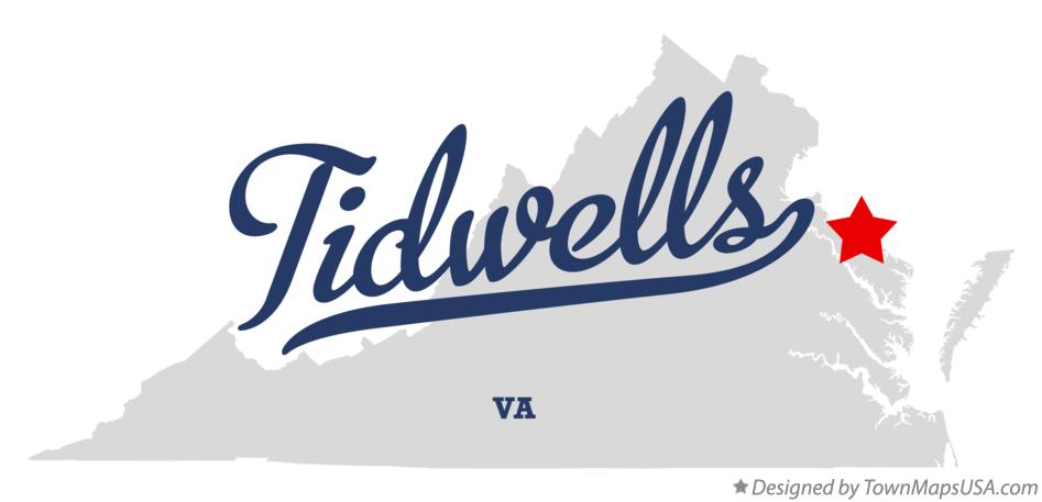 Map of Tidwells Virginia VA