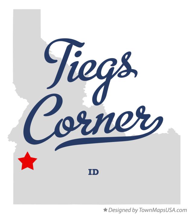 Map of Tiegs Corner Idaho ID