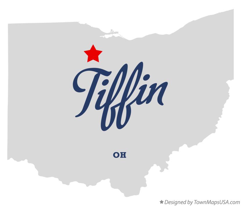 Map of Tiffin Ohio OH