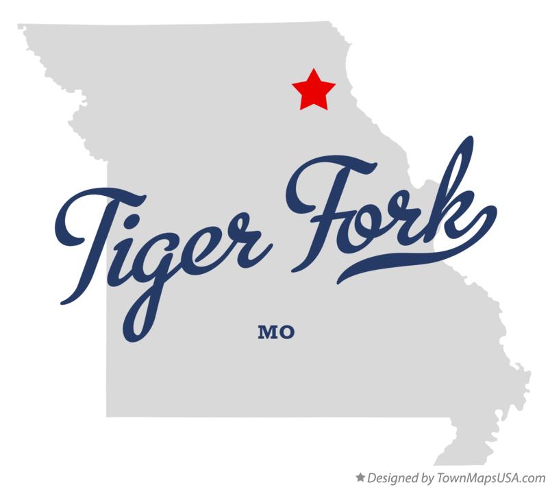 Map of Tiger Fork Missouri MO