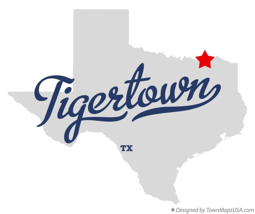 Map of Tigertown Texas TX