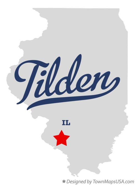 Map of Tilden Illinois IL