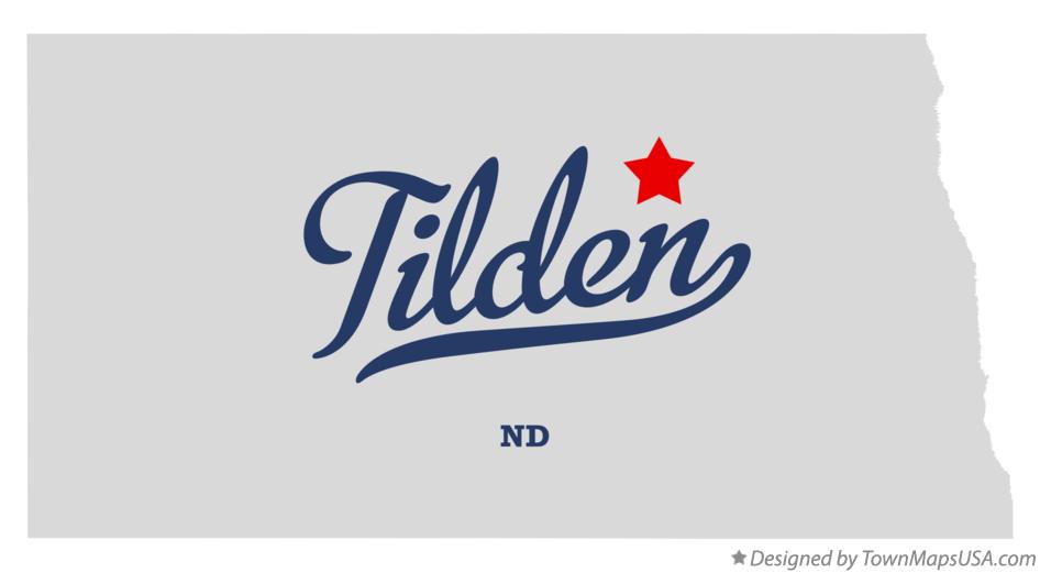 Map of Tilden North Dakota ND