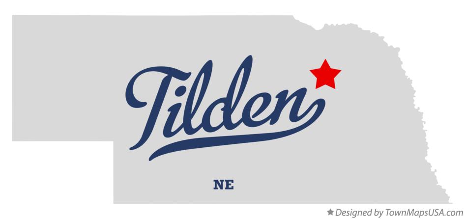 Map of Tilden Nebraska NE