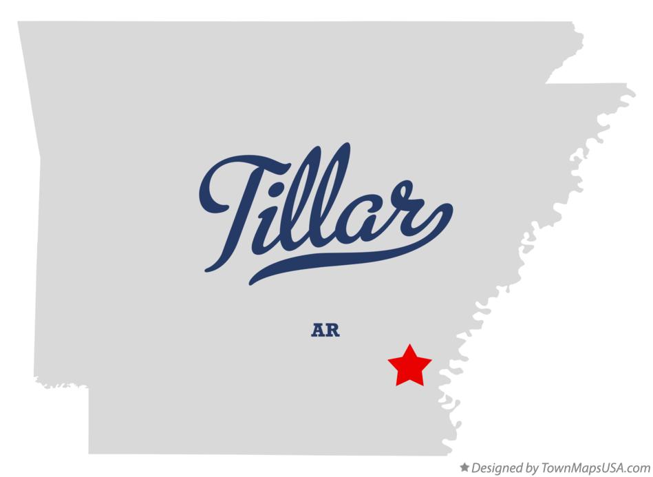 Map of Tillar Arkansas AR