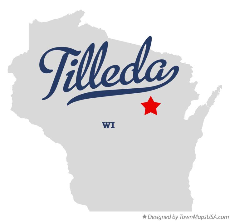 Map of Tilleda Wisconsin WI