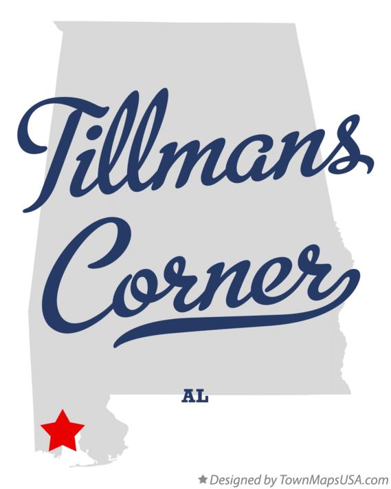 Map of Tillmans Corner Alabama AL