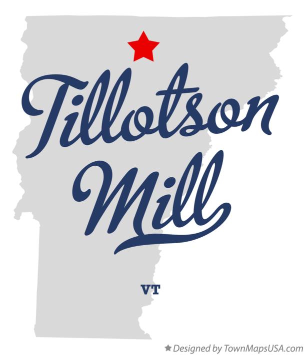Map of Tillotson Mill Vermont VT