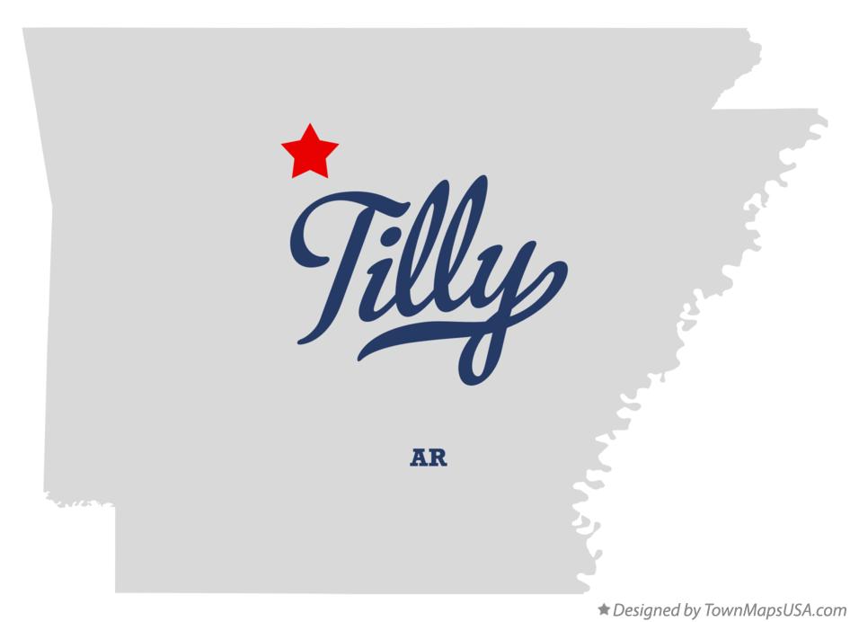 Map of Tilly Arkansas AR