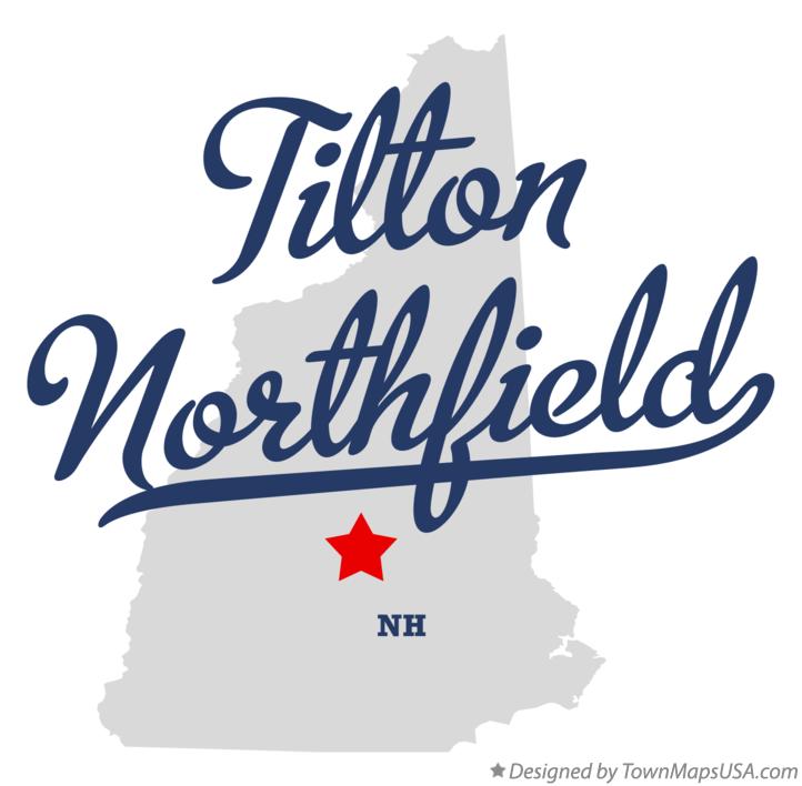 Map of Tilton Northfield New Hampshire NH