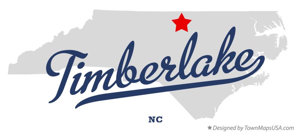 Map of Timberlake North Carolina NC