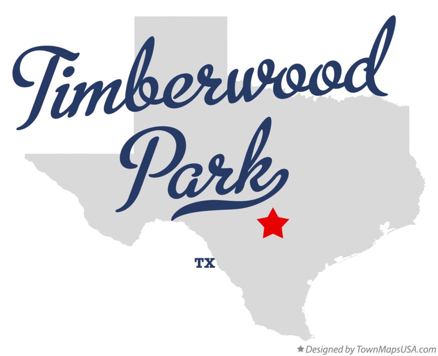 Map of Timberwood Park Texas TX