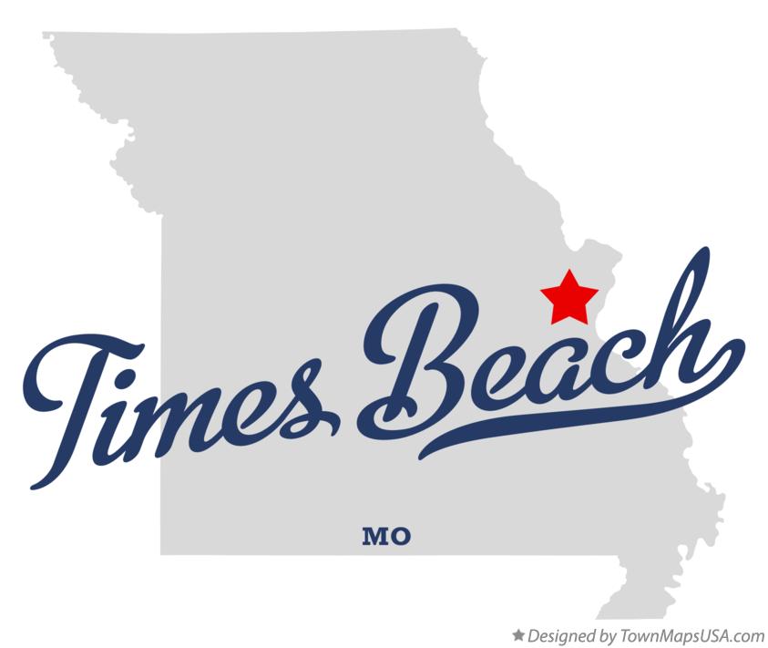Map of Times Beach Missouri MO