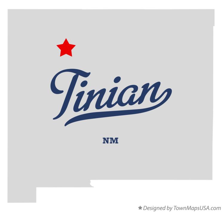 Map of Tinian New Mexico NM
