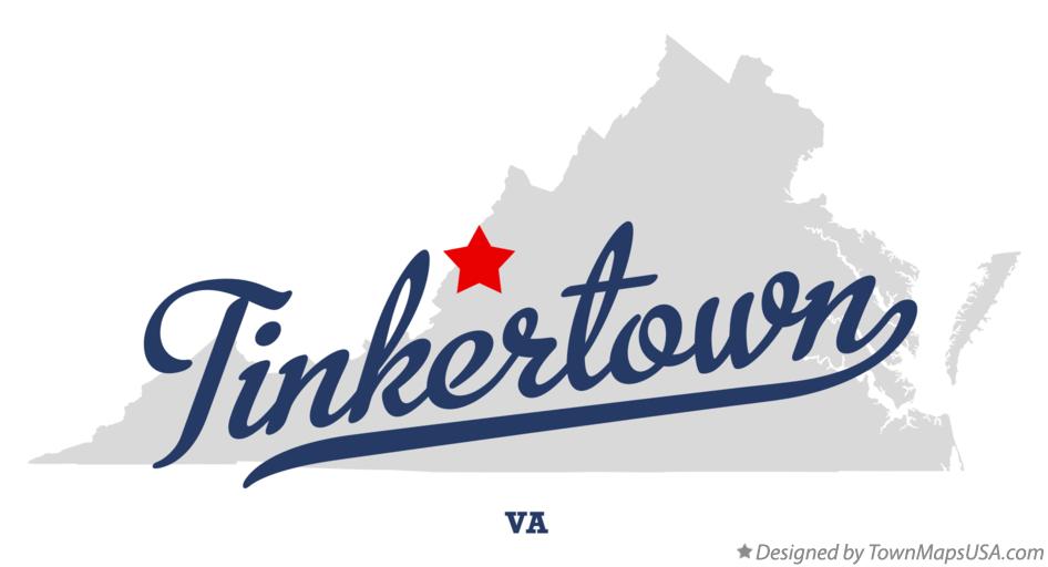 Map of Tinkertown Virginia VA