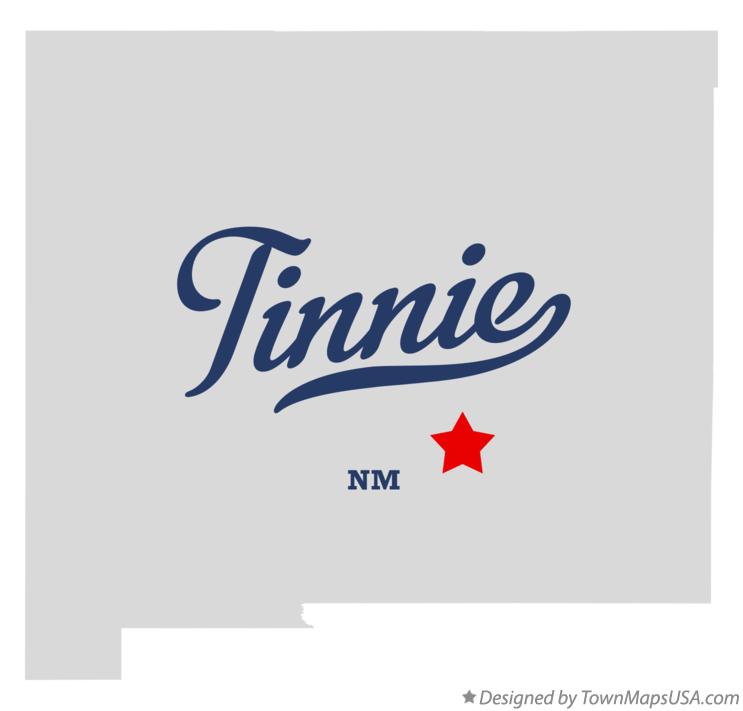 Map of Tinnie New Mexico NM