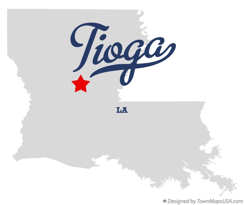 Map of Tioga Louisiana LA