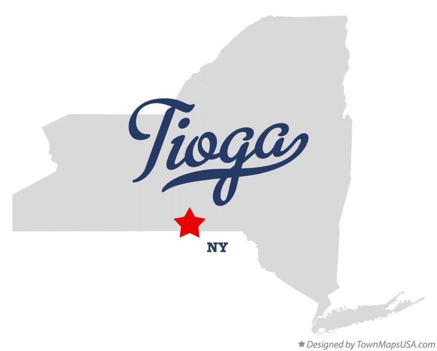 Map of Tioga New York NY